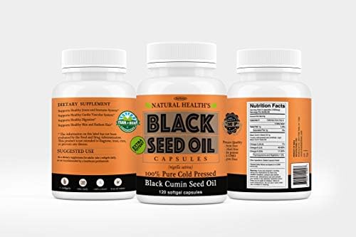 Pure Black Seed Oil Capsules 1000mg per serving - 120 Capsules - Supplement Pills to Support Healthy Blood Sugar, Blood Pressure, Cholesterol, Healthy Skin, Hair, and Nail, Cold Pressed, Non GMO 4 Pure Black Seed Oil Capsules 1000mg per serving - 120 Capsules - Supplement Pills to Support Healthy Blood Sugar, Blood Pressure, Cholesterol, Healthy Skin, Hair, and Nail, Cold Pressed, Non GMO