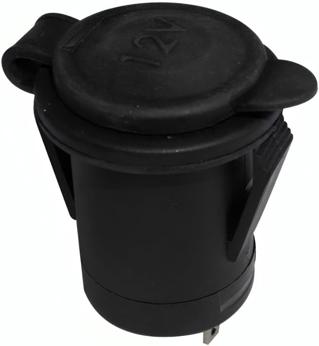 For John Deere Tractor Universal 12 Volt Power Port Socket Outlet Black