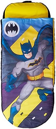 BATMAN Junior ReadyBed - 2 in 1 kids sleeping bag and inflatable air bed in a bag with a pump