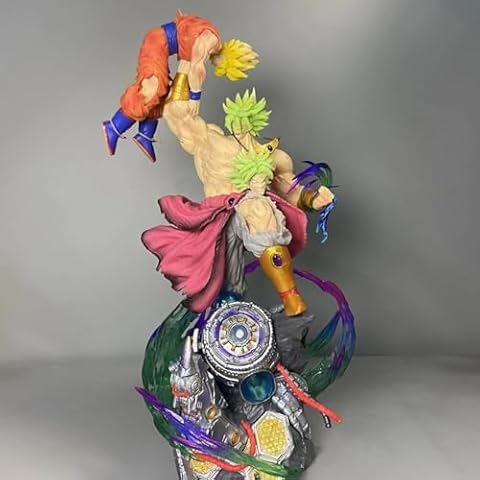 Muenmee Broly vs Vegetto Figure,Broly vs Vegetto Anime Statues Figurine PVC Action Figure Collection Home Decor Gift Model Toys Anime Figure 11.8 Inch Cover
