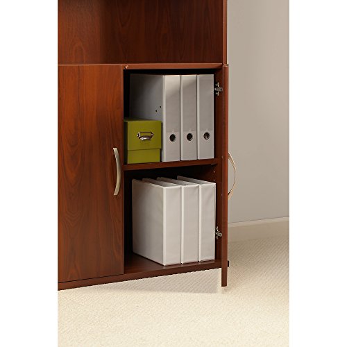 Bush Business Furniture Series C Elite 36W 5 Shelf Bookcase With Doors In Hansen Cherry #TOP2