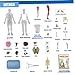 Xweptuy Human Body Model for Kids, Glow in The Dark Realistic Human Anatomy Model, DIY Detachable Body