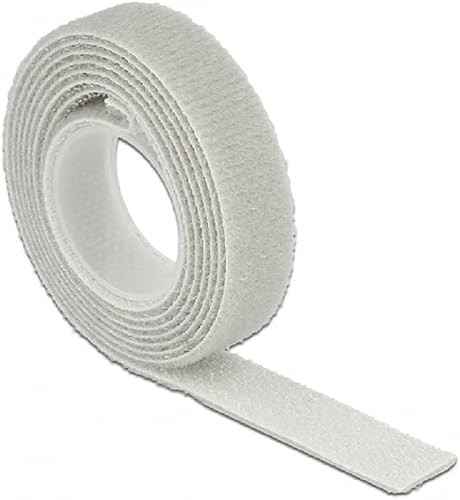 Delock 18274 Klettband Klettbinder auf Rolle L 1 m x B 13 mm grau