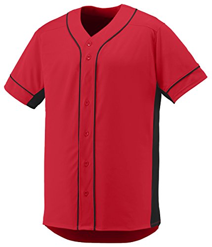 Augusta Sportswear Men's Youth Slugger Jersey L Silver/Black miniatura 1