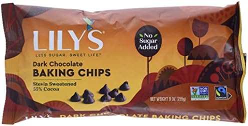 Lily's Sweets, Dark Chocolate Baking Chips, 9 Ounce