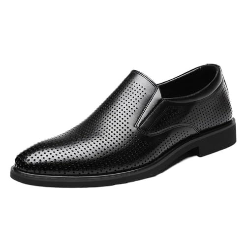 YZABEL Men's Casual Pointed Toe Slip On Business Casual Shoes, Summer Breathable Stylish Oxfords Dress Shoes, Lightweight Comfortable for Walking Outdoor Driving