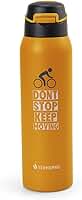 TERMOPRO Squeeze Térmico Laranja 450 ml Termopro Garrafa Aço Inox Sport Bike Fitness Bico Anatômico e Fast Click Bebidas Geladas 12h / Quentes 6h