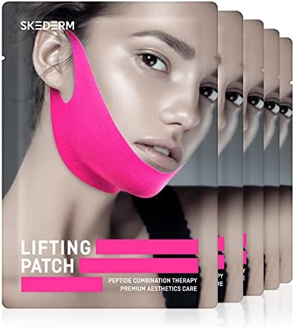 SKEDERM Lifting Patch Peptide | V Shaped Slimming Face Mask Double Chin Reducer V Line Lifting Mask