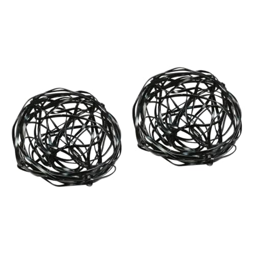 BESPORTBLE Floral Frog for Arrangements - Metal Vase Filler - Round Floral Cage Holder for Flower Displays Centerpieces and Home Decor Black