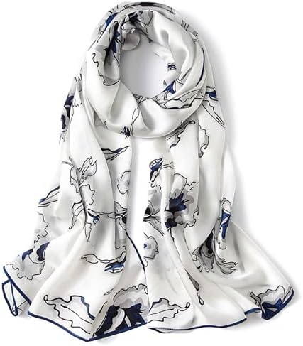 MEISEE Lenço feminino de seda Mulberry lenço quadrado pequeno 53 ...