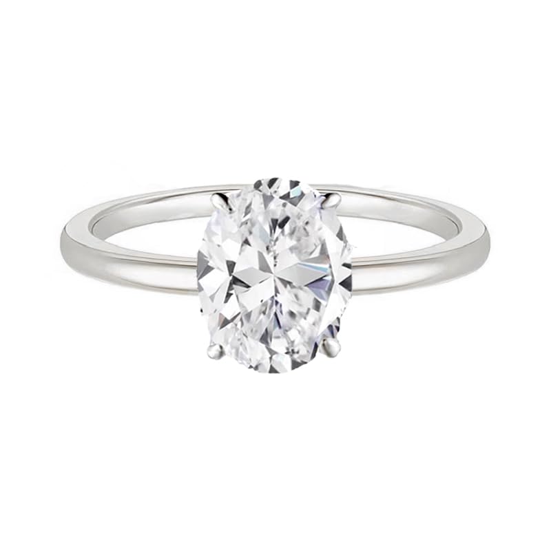 1/1.5/2/2.5/3 Carat Center Moissanite Engagement Ring 10K 14K 18K Gold Round/Heart/Princess/Cushion/Oval/Emerald/Pear/Marquise Cut Moissanite Weeding Solitaire Ring for Women Wedding Promise Ring3