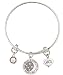 Gigi Love You To The Moon Silver Wire Adjustable Bracelet Heart Jewelry Gift