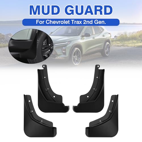 Image of Autorder Mud Flaps Splash Guards for 2024-2025 2026 Chevrolet Chevy Trax Accessories Mudflap Fender Flares Front and Rear Mud Guard Set 4PCS