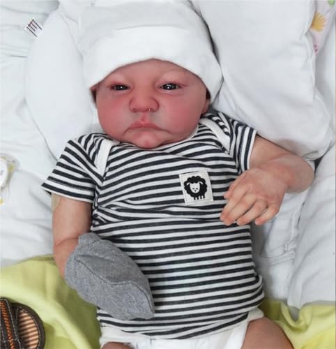 Zero pam Reborn Baby Vollsilikon Lebensecht45 cm Waschbar Reborn Puppe Junge Lebensechte Babypuppen Realistisches Newborn Newborn Baby Puppe Wie Echtes Baby