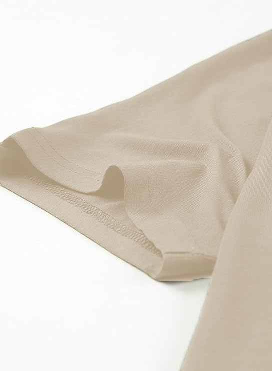 Poetsky Summer Womens Tunic Tops for Leggings with Pockets Vneck Short Sleeve Casual Long T Shirts S-3XL - Image 4