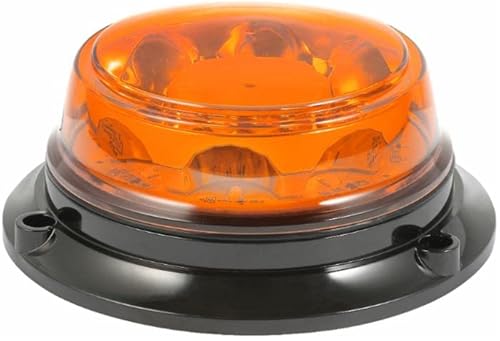 Ama Lampeggiante trattore: Lampeggiante a 8 LED, 12-24 V x 3 W, Flash a 4 funzioni, Base piana