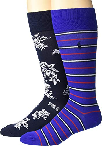 Polo Ralph Lauren 2-Pack Bearwaiian Crew Socks Navy/Royal Men's 10-13