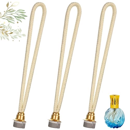 Scettar 3 Pcs Mèches de Lampe à Huile, Mèche de Remplacement de Lampe à Brûleur, Mèche de Lampe à Parfum, Mèche à Brûleur Catalytique à Contrôle d'air pour Aromathérapie Diffuseur