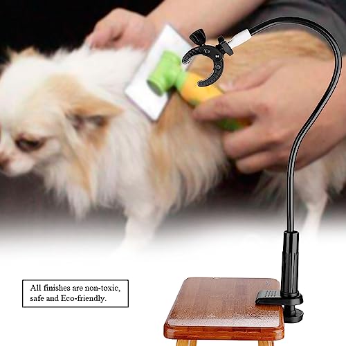 Pet Hair Dryer Holder, Adjustable Dog Pet Blow Dryer Stand Holder, 360 Degrees Rotatable Hair Dryer Holder Hand, Hands Free Pet Hair Dryer Stand for Dog Cat Grooming, 30x3x2 In(Dryer Not Included)