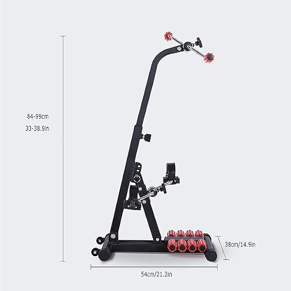 Stroke Rehabilitation Equipment for Stroke Patients,Pedal Exerciser Mini Exercise Bike Arm and Leg Exercise Peddler,Under Desk Upper and Lower Body Bike Pedal Exerciser - Image 3