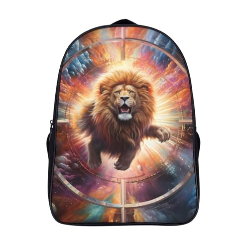 Mochilas escolares de león en 3D para niños colegiales con capacidad de 40x28x16cm