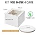 Packpal 20Pack 12 Inch Cake Boxes With Cake Boards (10 boxes & 10 boards), 12X12X8 Inch White Bakery Boxes With Windown For Cajas Pasteles, Cookie, Pastries,Pie, Wedding, Birthday, Mothers day