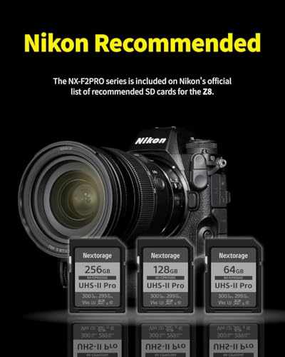Image of Nextorage Japan 128GB 2Pack SDCard UHS-II Memory Card V90 Canon, Sony, Nikon, Fujifilm, Panasonic Camera 8K 4K High-Speed Continuous Shooting pSLC Max Read 300MB /s Max Write 299MB /s NX-F2PRO128G