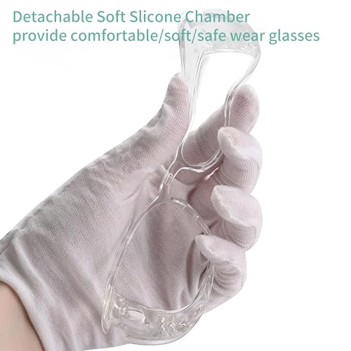 Image of Dry Eyes Relief Eyeglasses, Blue Light Blocking, Moisture Chamber Glasses , Computer Reading /Gaming /TV /Phones Glasses for Men / Women, Anti Eyestrain for Large Frame (Black)