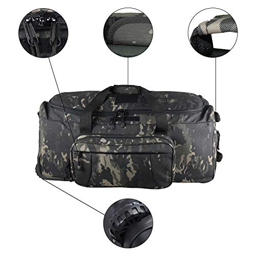 Greencity Rolling Duffle Bag with Wheels Travel Duffel Luggage 32 inch,Heavy Duty Oversized Storage Bag ,Black Camo Green