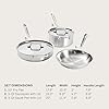 All-Clad D5® Stainless Steel Core 5 Piece Cookware Set- Made in USA- The Upgrade for Supremely Even Heat- Includes Frying Pans, Saucepan, Sautépan -Oven Safe & Induction Compatible #1