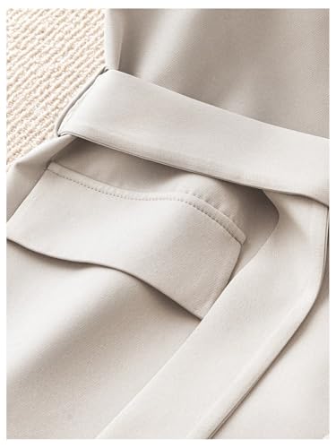 GORGLITTER Women's Sleeveless Long Sweater Vest Casual Fall Fitted Collared Belt Knit Blazer Vests Jacket Dressy Trendy3