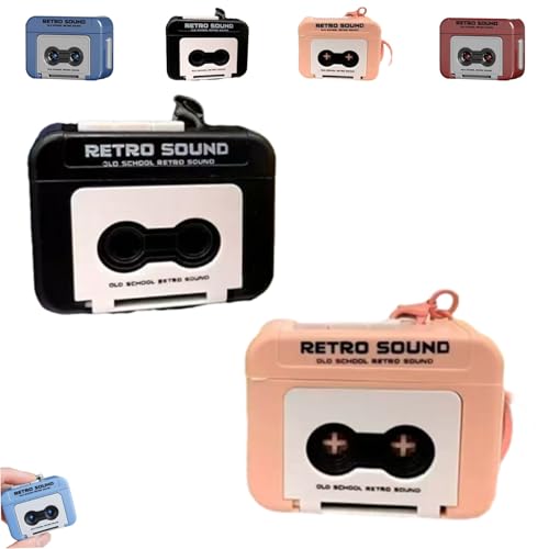 Porte-clés magnétophone rétro, Mini Porte-clés enregistreur Vocal, Lecteur microcassettes, Mini Article décoratif Audio pouvant Lire des Cassettes pour...