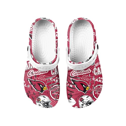 Image of FOCO Arizona Cardinals NFL Mens Historic Print Clog with Strap