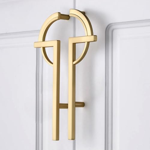 Mcredy Half Moon Cabinet Drawer Pulls, Semi Circle Luxury Gold Brushed