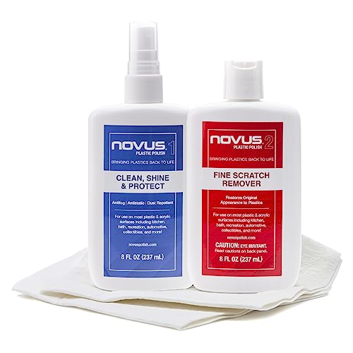 NOVUS Plastic Clean & Shine and Scratch Remover Pack