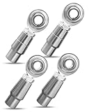 2 Set 3/8 x 3/8-24 Heim Joints Rod End Kit,.058 Heim Joint Panhard Bar Kit LH + RH，Economy Bungs Rod End Heim Joint Kit with Tube Adapters and Jam Nuts