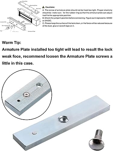 Hongjin EL-60 Electric Magnetic Door Lock 500Kg / 1200Lbs Holding Force 12V Nc Mode Single Door Electric Magnetic Access Control Lock thumb #2