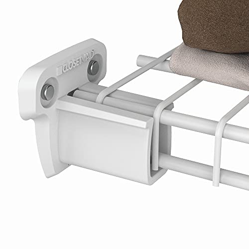 Closetmaid 21941 Pre-Loaded 2.75-Inch Low-Profile Wall Brackets With Anchors For Wire Shelving, 250-Pack, White #TOP5