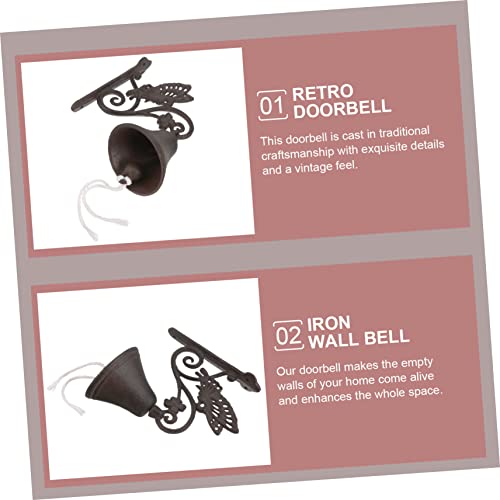 HAKIDZEL Sino De Casa De Fazenda Campainha De Mão De Metal Sino De Porta Vintage Sinos De Vento Ao A