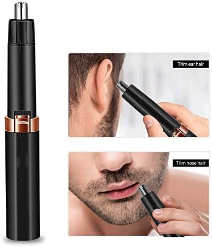 Miniatura 3 de Recortadora de pelo para recortar el vello de la nariz y las orejas, todo en uno, para mujeres y hombres, funciona con pilas, cabezal de acero
