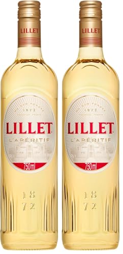 Lillet Blanc - 750 ml - Aperitivo Francese - Vino bianco liquoroso realizzato con le cuveè di Bordeaux - 17% Vol (Confezione da 2)