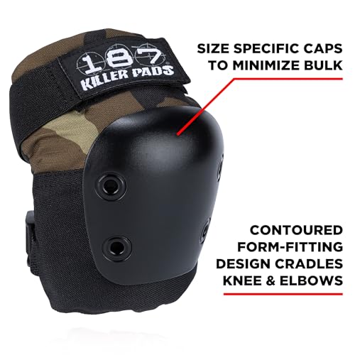 187 Killer Pads Six Pack Pad Set, Protective Gear for Elbows, Knees, and Wrists - Ideal for Skateboarding, Roller Skating, and Inline Skating - Thumbnail 2