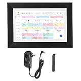 Yctze スマートデジタルカレンダー、10.1インチ電子壁掛けカレンダー雑用チャートタッチスクリーンインタラクティブディスプレイデスクトップ壁掛けデジタルプランナー家族スケジュール用プランナー、シームレスなスケジュール、整理 (US Plug)