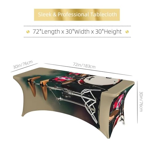 Nappe de table rectangulaire extensible grand format tambour jazz - 7
