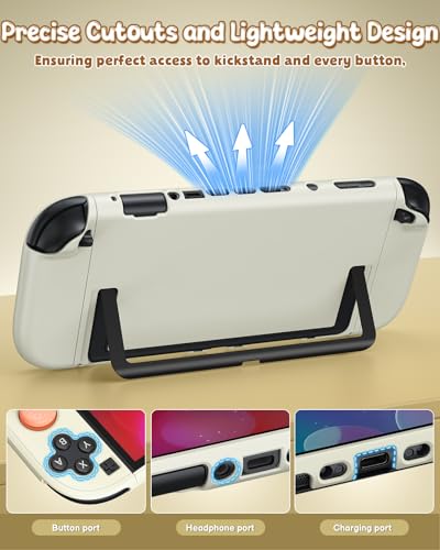 Image of FYOUNG Switch 2 Cover Case, Dockable Hard Protective Shell for Nintendo 2 | Slim Shockproof Case with 9H Tempered Glass Screen Protector, PC Hard Cute Protective Case, Kickstand Cutout