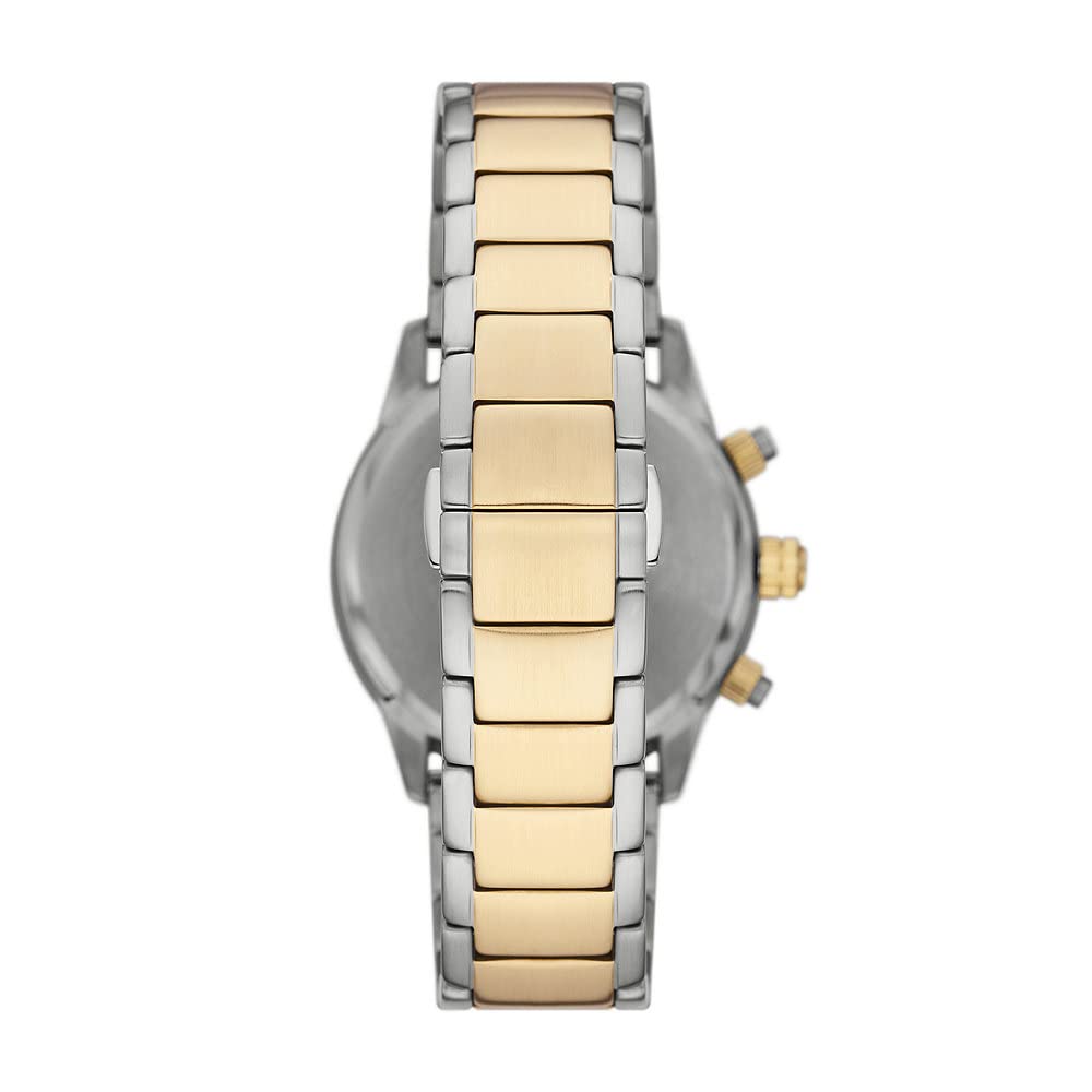 Emporio Armani Orologio Uomo, movimento cronografo, cassa in acciaio inossidabile 43 mm con bracciale in acciaio inossidabile, AR11521