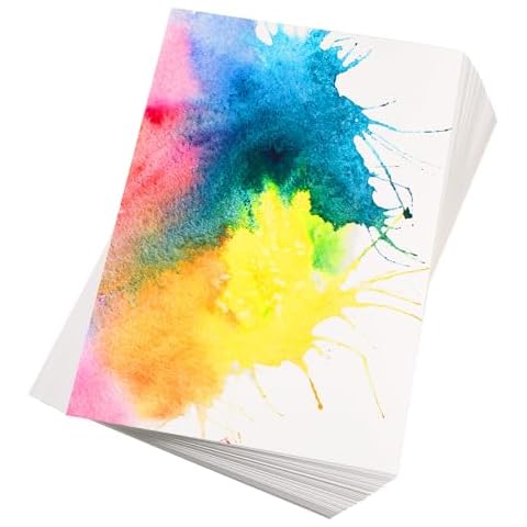 TecUnite 60 Sheets Watercolor Paper Pad Bulk Art White Cold Press Painting Paper for Kids Watercolorist Drawing Student Artist(8.5 x 11.5 Inch,Cold Press) Cover