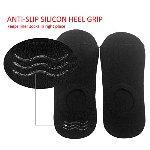 Image of MAGIARTE Cotton No Show Socks Soft Pure Cotton Low Cut Athletic Invisable Non Slip Socks for Women and Men