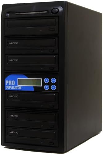 Produplicator 1 to 5 M-Disc (Permanent Data Back Up Disc) CD DVD Duplicator (with Nero Essentials Burning Software) - Standalone Duplication Tower Copier Replication Burner