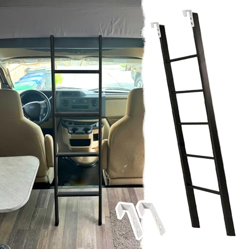 Escalera para litera de metal reemplazable y compacta para autocaravanas 2